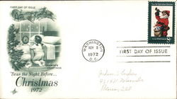 Season's Greetings, Christmas 1972 First Day Cover