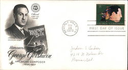 Honoring George Gershwin, American Composer First Day Cover