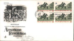 American Revolution BIcentennial 1973 Block of Stamps First Day Cover