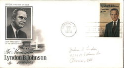 In Memoriam Lyndon B. Johnson 1908-1973 First Day Cover