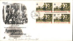 American Revolution Bicentennial 1973 Block of Stamps First Day Cover