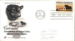 Centennial Introduction of Angus Cattle into the United States 1873-1973 First Day Cover