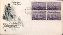 100th Anniversary Founding of Fort Kearny, Nebraska Block of Stamps First Day Covers First Day Cover First Day Cover First Day Cover