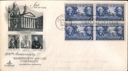 200th Anniversary of Washington and Lee University Block of Stamps First Day Covers First Day Cover First Day Cover First Day Cover