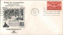 Two Hundredth Anniversary Alexandria, Virginia First Day Covers First Day Cover First Day Cover First Day Cover