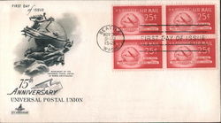 15th Anniversary Universal Postal Union First Day Covers First Day Cover First Day Cover First Day Cover