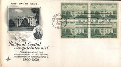 National Capital Sesquicentennial 1800-1950 Block of Stamps First Day Covers First Day Cover First Day Cover First Day Cover