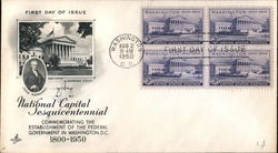 National Capital Sesquicentennial Block of Stamps First Day Covers First Day Cover First Day Cover First Day Cover