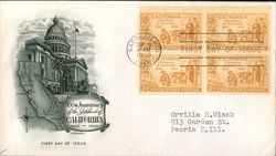 100th Anniversary of the Statehood of California 1850-1950 Block of Stamps First Day Covers First Day Cover First Day Cover First Day Cover