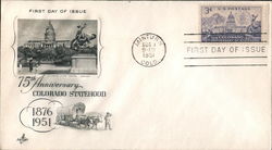 75th Anniversary Colorado Statehood, 1876-1951 First Day Cover