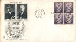 Honoring NATO Block of Stamps First Day Cover