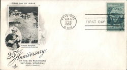 25th Anniversary of the Mt. Rushkore National Memorial, South Dakota First Day Cover