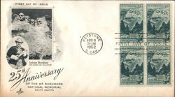 25th Anniversary of the Mt. Rushmore National Memorial First Day Covers First Day Cover First Day Cover First Day Cover