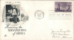 Honoring the Newspaper Boys of America First Day Covers First Day Cover First Day Cover First Day Cover