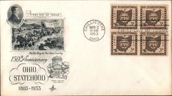 150th Anniversary Ohio Statehood 1803-1953 Block of Stamps First Day Covers First Day Cover First Day Cover First Day Cover