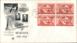 Golden Anniversary of Aviation 1903-1953 Block of Stamps First Day Covers First Day Cover First Day Cover First Day Cover