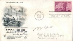 300th Anniversary of New York City, 1653-1953 First Day Covers First Day Cover First Day Cover First Day Cover