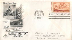 100th Anniversary Kansas Territory 1854-1954 First Day Covers First Day Cover First Day Cover First Day Cover