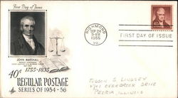 John Marshall 1755-1835 40¢ Regular Postage Series of 1954-56 First Day Cover