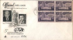 5th International Philatelic Exhibition 1956 Block of Stamps First Day Covers First Day Cover First Day Cover First Day Cover