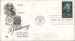 50th Anniversary Pure Food and Drugs Act 1906-1956 First Day Covers First Day Cover First Day Cover First Day Cover