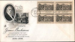 James Buchanan Block of Stamps First Day Cover