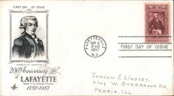 200th Anniversary Lafayette First Day Cover