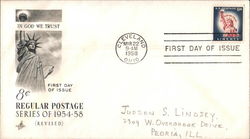 In God We Trust - 8¢ Regular Postage Series of 1954-58 (revised) First Day Covers First Day Cover First Day Cover First Day Cover