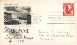 5¢d Air Mail Post Card Stamp 1958 First Day Covers First Day Cover First Day Cover First Day Cover