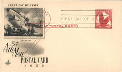 5 cent Air Mail Postal Card First Day Cover