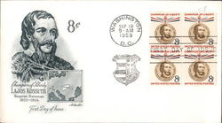 Champion of Liberty Lajos Kossuth Hungarian Statesman 1802-1894 Block of Stamps First Day Covers First Day Cover First Day Cover First Day Cover