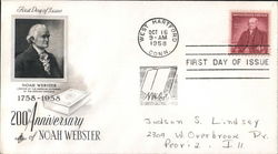 200th Anniversary of Noah Webster First Day Covers First Day Cover First Day Cover First Day Cover