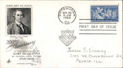 200th Anniversary of the Occupation of Fort Duquesne by General John Forbes 1758-1958 First Day Covers First Day Cover First Day First Day Cover