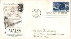 Commemorating the Admission of Alaska to Statehood First Day Cover