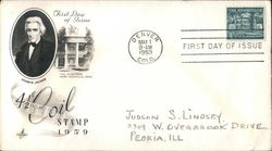 4 1/2c Coil Stamp 1959 First Day Covers First Day Cover First Day Cover First Day Cover