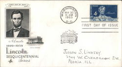 Lincoln Sesquicentennial Series 1809-1959 First Day Covers First Day Cover First Day Cover First Day Cover