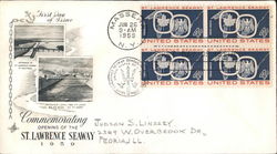 Commemorating Opening of the St. Lawrence Seaway 1959 Block of Stamps First Day Covers First Day Cover First Day Cover First Day Cover