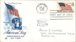 Honoring the 49th Star American Flag Independence Day July 4th 1959 First Day Covers First Day Cover First Day Cover First Day Cover