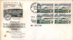 Honoring the Soil Conservation Movement in America Block of Stamps First Day Covers First Day Cover First Day Cover First Day Cover