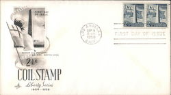 2 1/2c Coil Stamp Liberty Series 1954-1959 First Day Covers First Day Cover First Day Cover First Day Cover