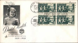 Dental Health Centenary of the American Dental Association 1859-1959 Block of Stamps First Day Covers First Day Cover First Day  First Day Cover