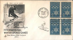 International Winter Sports Games Block of Stamps First Day Covers First Day Cover First Day Cover First Day Cover