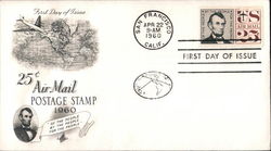 25c Air Mail Postage Stamp 1960 First Day Covers First Day Cover First Day Cover First Day Cover