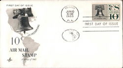 10¢ Air Mail Stamp Series of 1960 - Let Freedom Ring First Day Cover