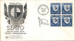 SEATO - South-East Asia Treaty Organization Block of Stamps First Day Cover