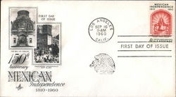 150th Anniversary Mexican Independence, 1810-1960 First Day Covers First Day Cover First Day Cover First Day Cover