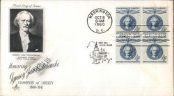 Honoring Ignacy Jan Paderewski Champion of Liberty 1860-1941 Block of Stamps First Day Covers First Day Cover First Day Cover First Day Cover