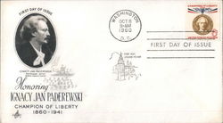 Honoring Ignacy Jan Paderewski First Day Covers First Day Cover First Day Cover First Day Cover