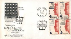 Centennial of the Boys' Club of America Movement Block of Stamps First Day Covers First Day Cover First Day Cover First Day Cover