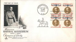 Honoring Marshal Mannerheim 1867-1951 Block of Stamps First Day Covers First Day Cover First Day Cover First Day Cover